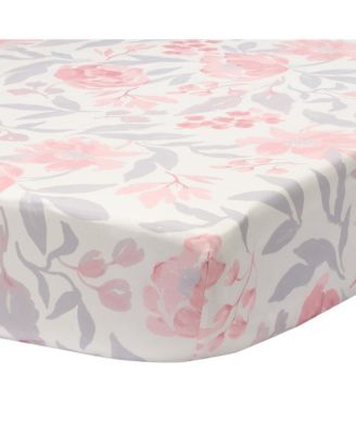 Lavender Floral 3-Piece Baby Crib Bedding Set - Pink/Purple