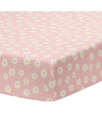 Daisy Dreams 3-Piece Pink/White Baby Nursery Crib Bedding Set