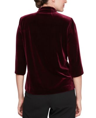 macys velvet tops