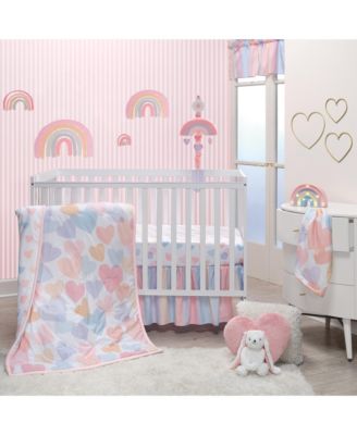 Rainbow Hearts Pink/Purple Baby/Infant Changing Pad Cover