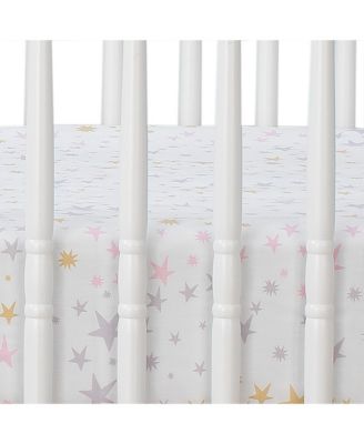 Rainbow Unicorn Pink/Purple 4-Piece Baby Crib Bedding Set