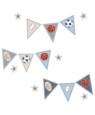 Hall of Fame Sports Animals 5-Piece Crib Bedding Set - Gray/Blue