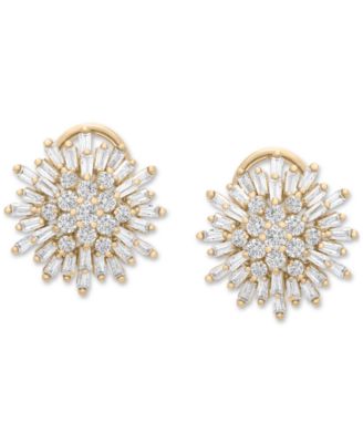 Diamond Starburst Earrings (1-1/2 ct. t.w.) in 14k White Gold or 14k Yellow Gold