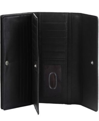 Women's Croco2 RFID Secure Quad Fold Wallet