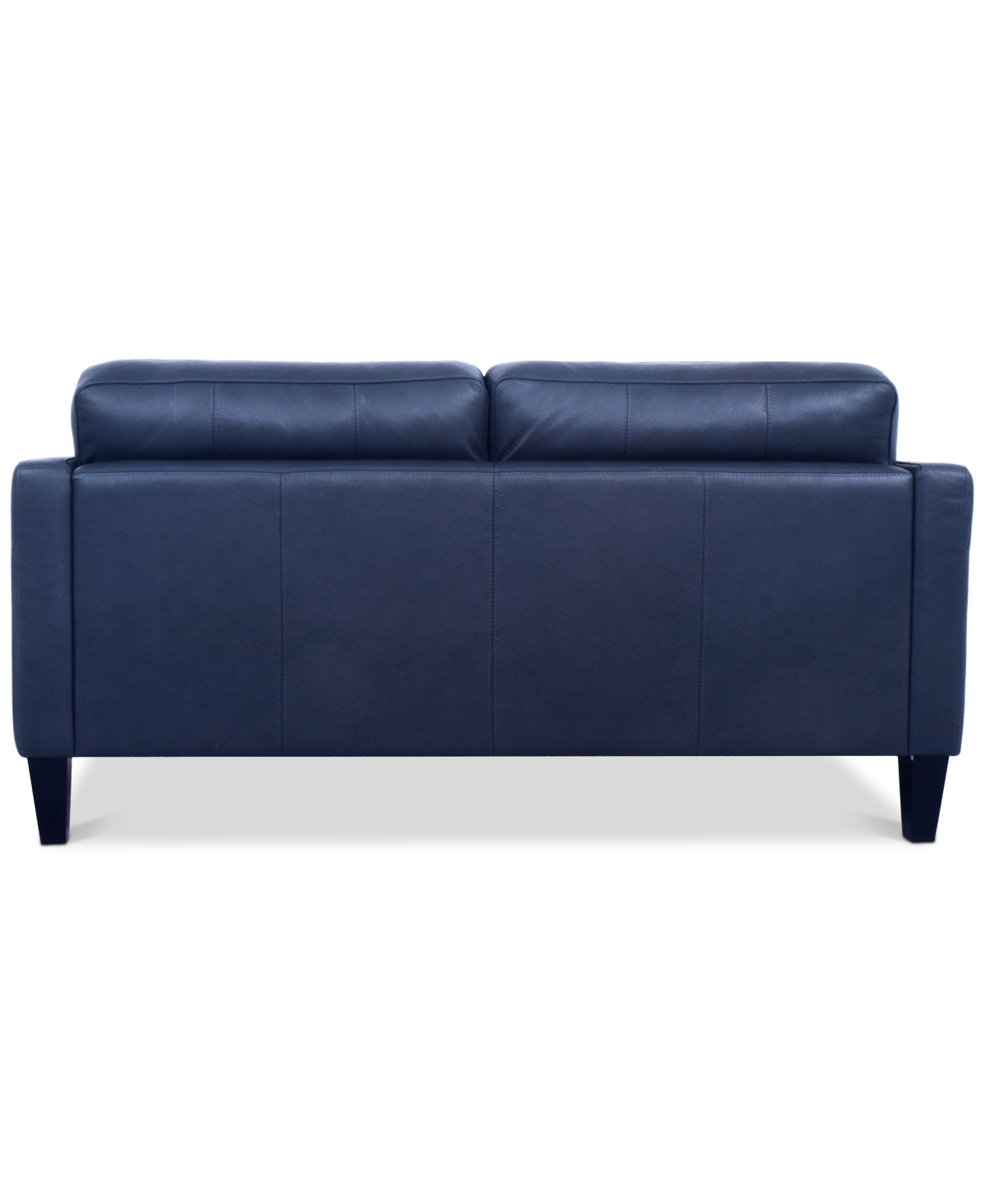 Macy's Pezley Leather Loveseat, Created For  In Dark Blue