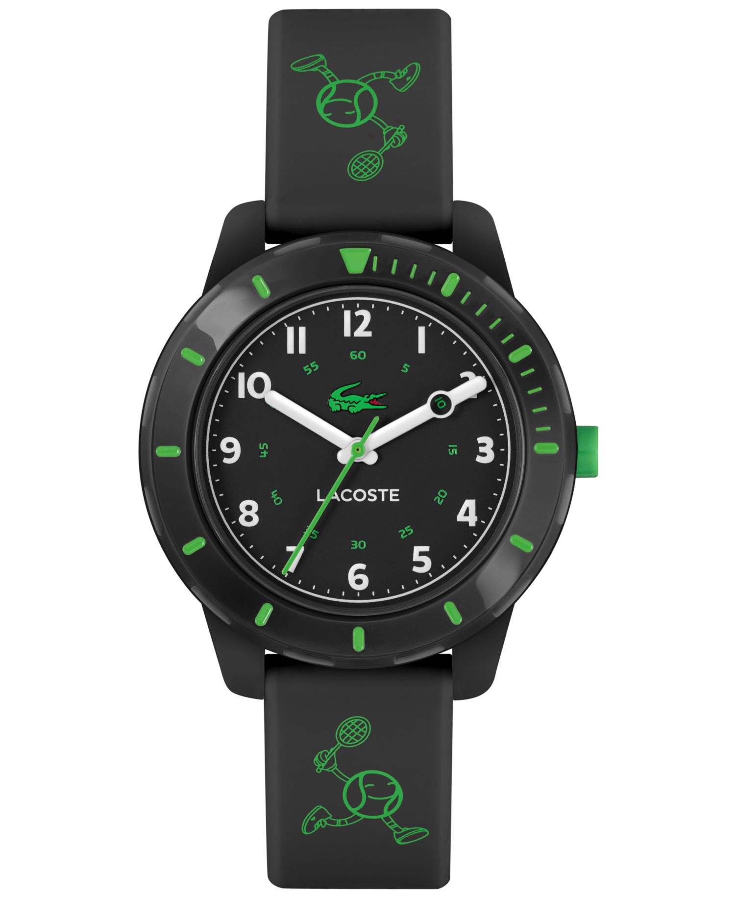 Kids Mini Tennis Black Silicone Strap Watch 34.5mm