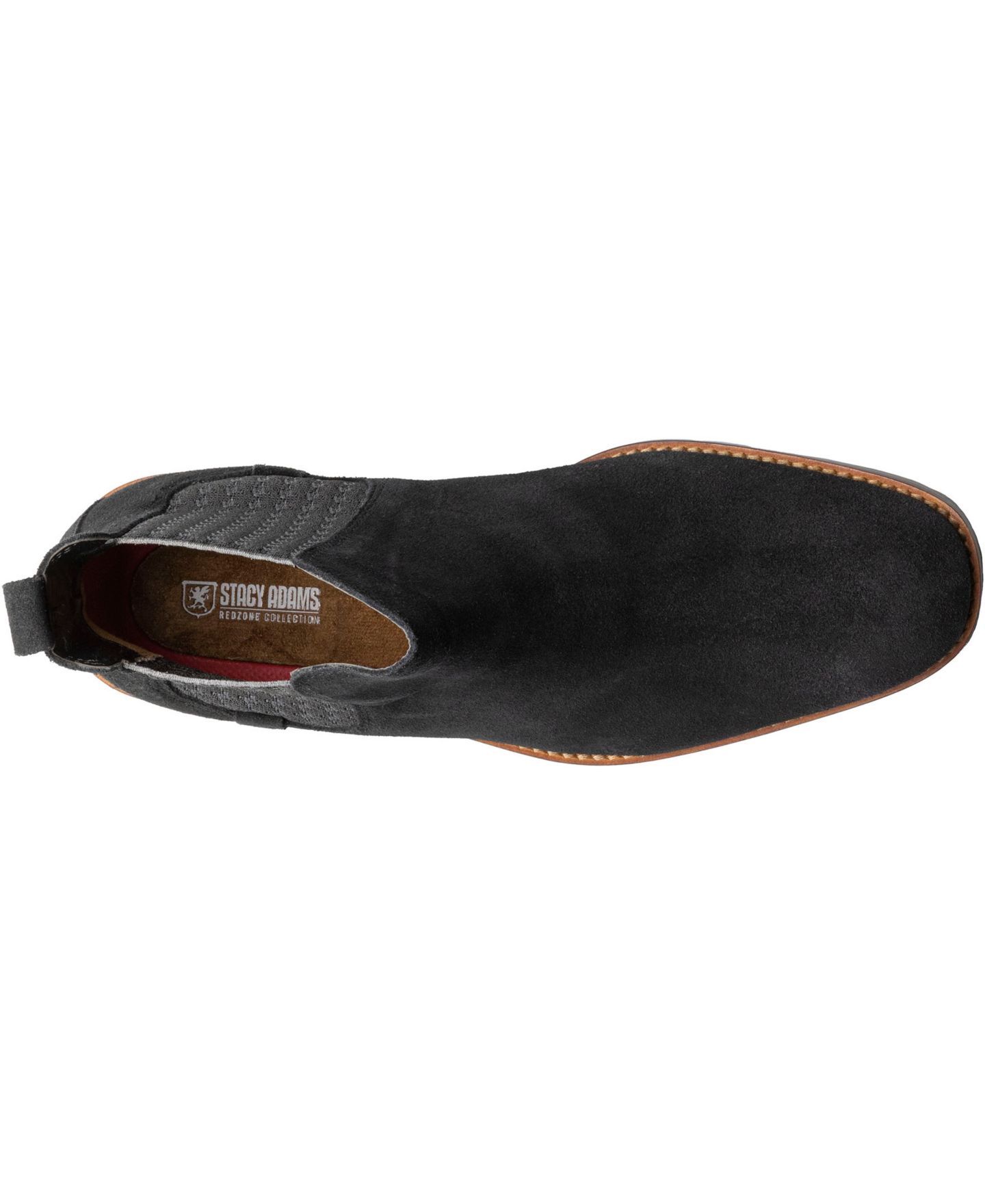 Мужские ботинки Stacy Adams Gabriel Plain Toe Chelsea, цвет: Чёрный замшевый — фото 6