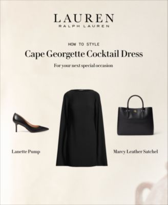 Women's Georgette Cape Dress