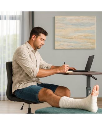 Adjustable Lap Desk with Tilt Top and Locking Wheels