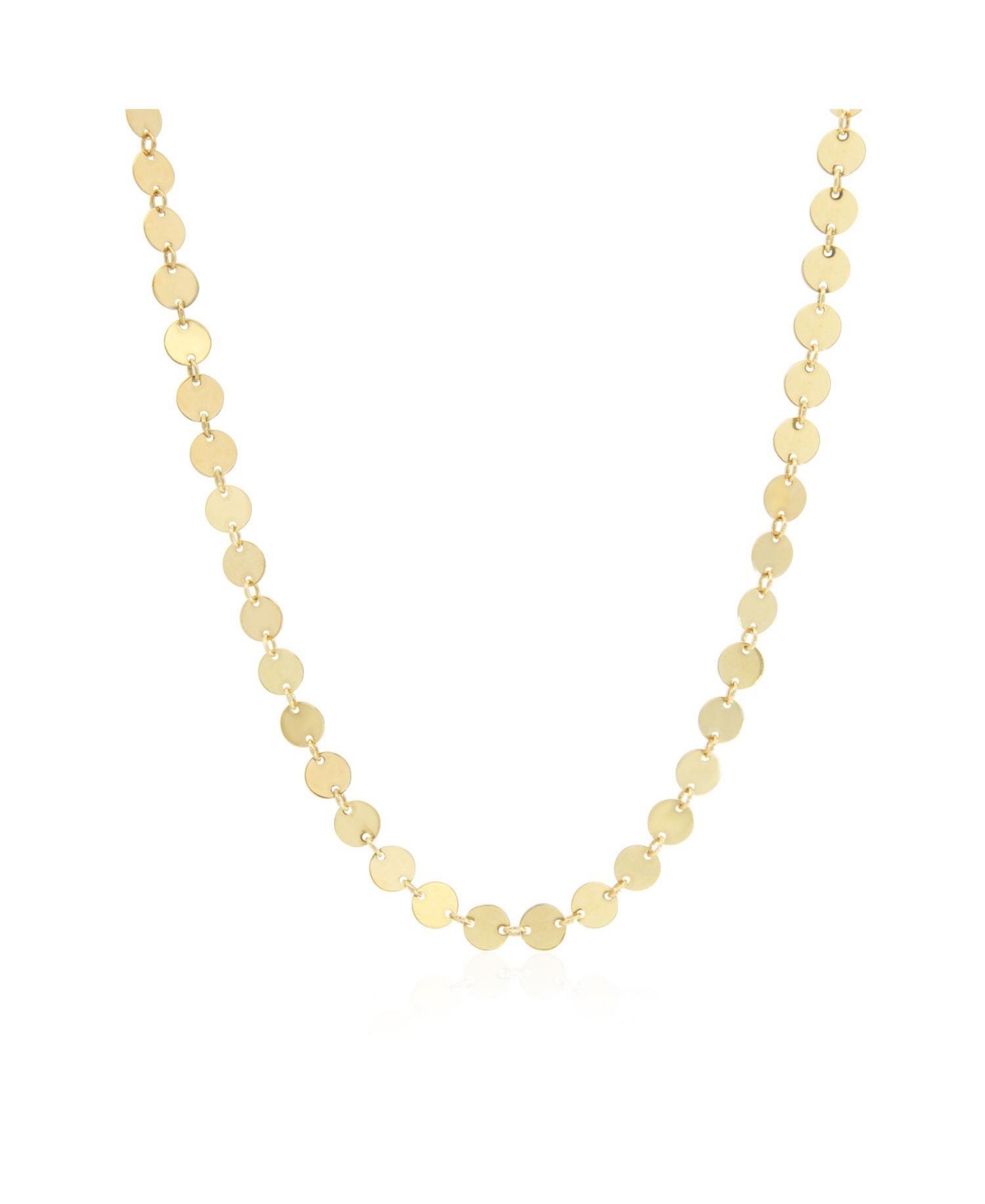 Golden Disc Necklace 14K Gold - Gold