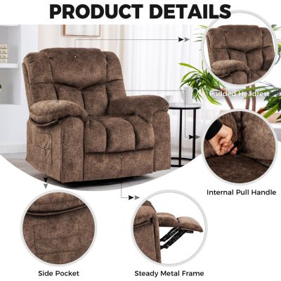 Massage & Heat Recliner Sofa