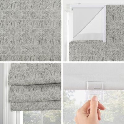 Talmage Tonal Geometric 100% Blackout Cordless Roman Shade