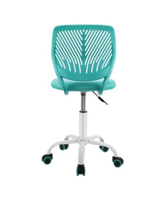 Office Task Desk Armless Chair Adjustable Mid Back Swivel