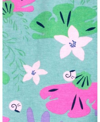 The Little Mermaid Toddler Girls Mermaid Peplum Fleece Sweatshirt and and Leggings Outfit Set (2T - 10-12)