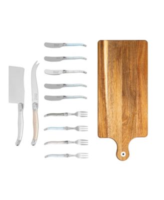 Laguiole 12 Piece Charcuterie Set with Wood Serving Board