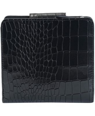 Women's Croco2 RFID Secure Clutch Wallet