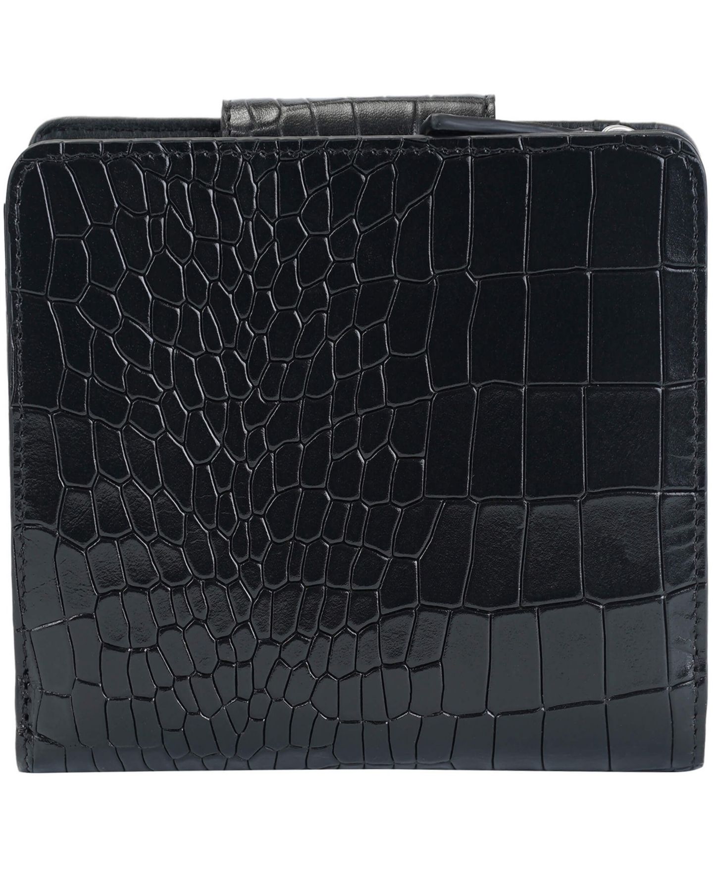 Женский кошелёк Mancini Croco2 RFID Secure Clutch Wallet, цвет: Чёрный — фото 2