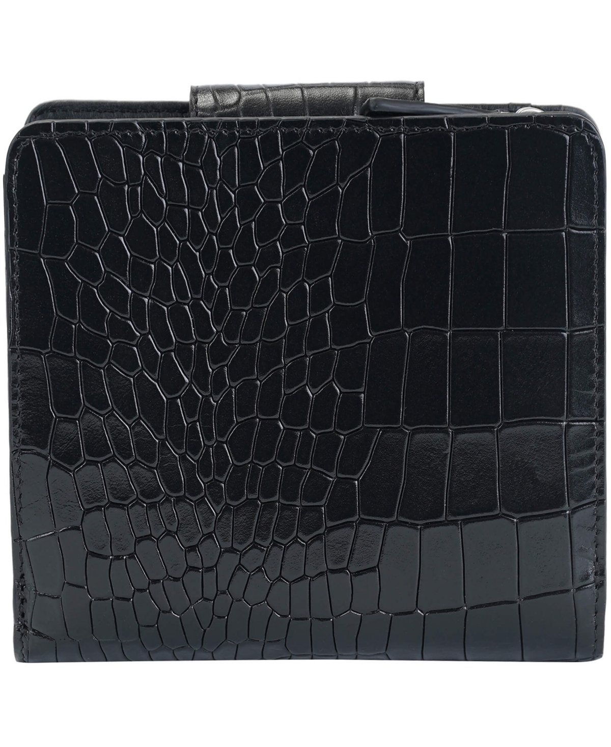 Mancini Women's Croco2 Rfid Secure Clutch Wallet In Brown