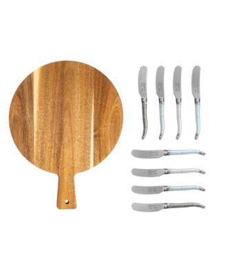 Laguiole 8 Piece Spreaders Set and Wood Serving Board
