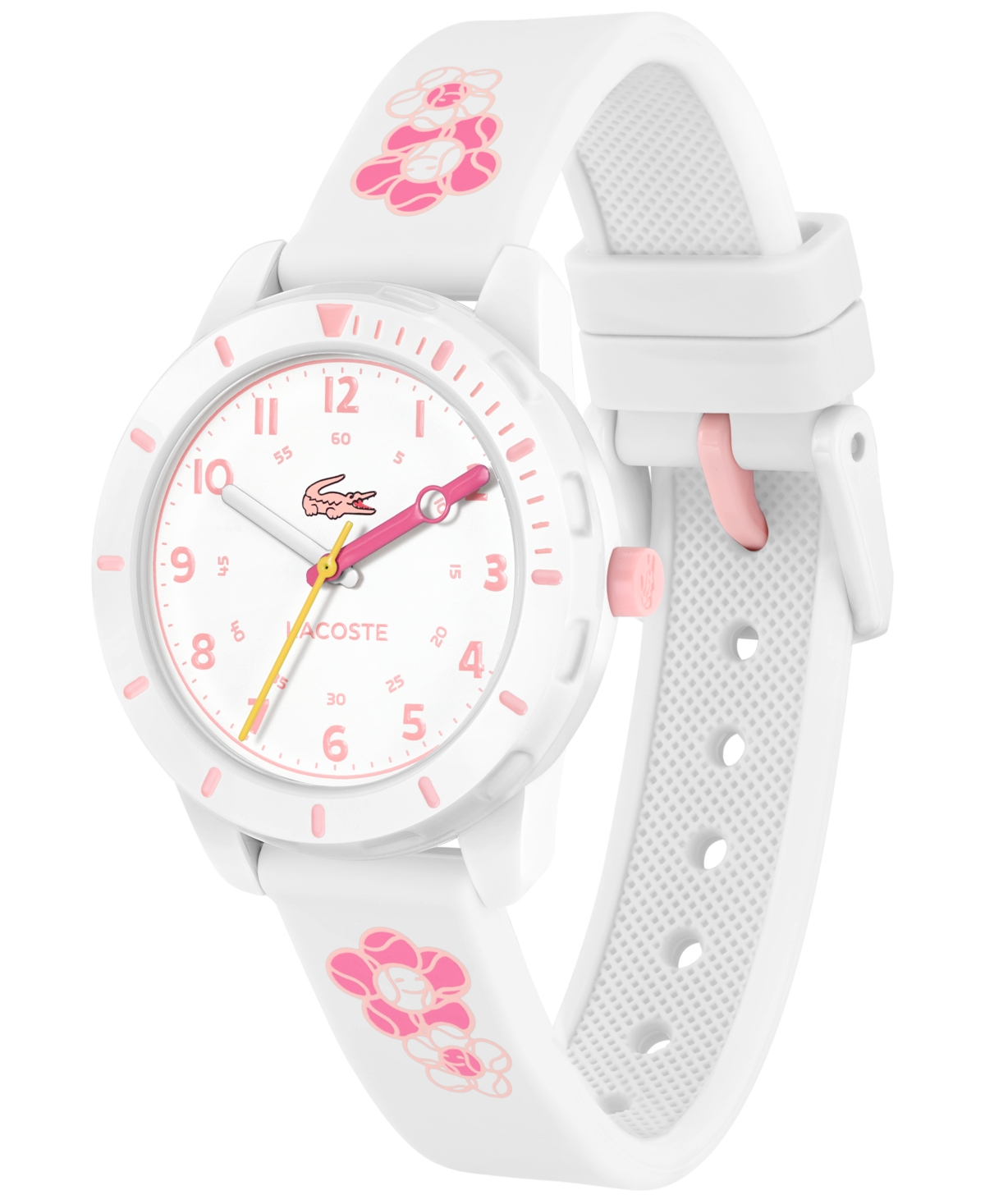 Shop Lacoste Kids Mini Tennis White Silicone Strap Watch 34.5mm