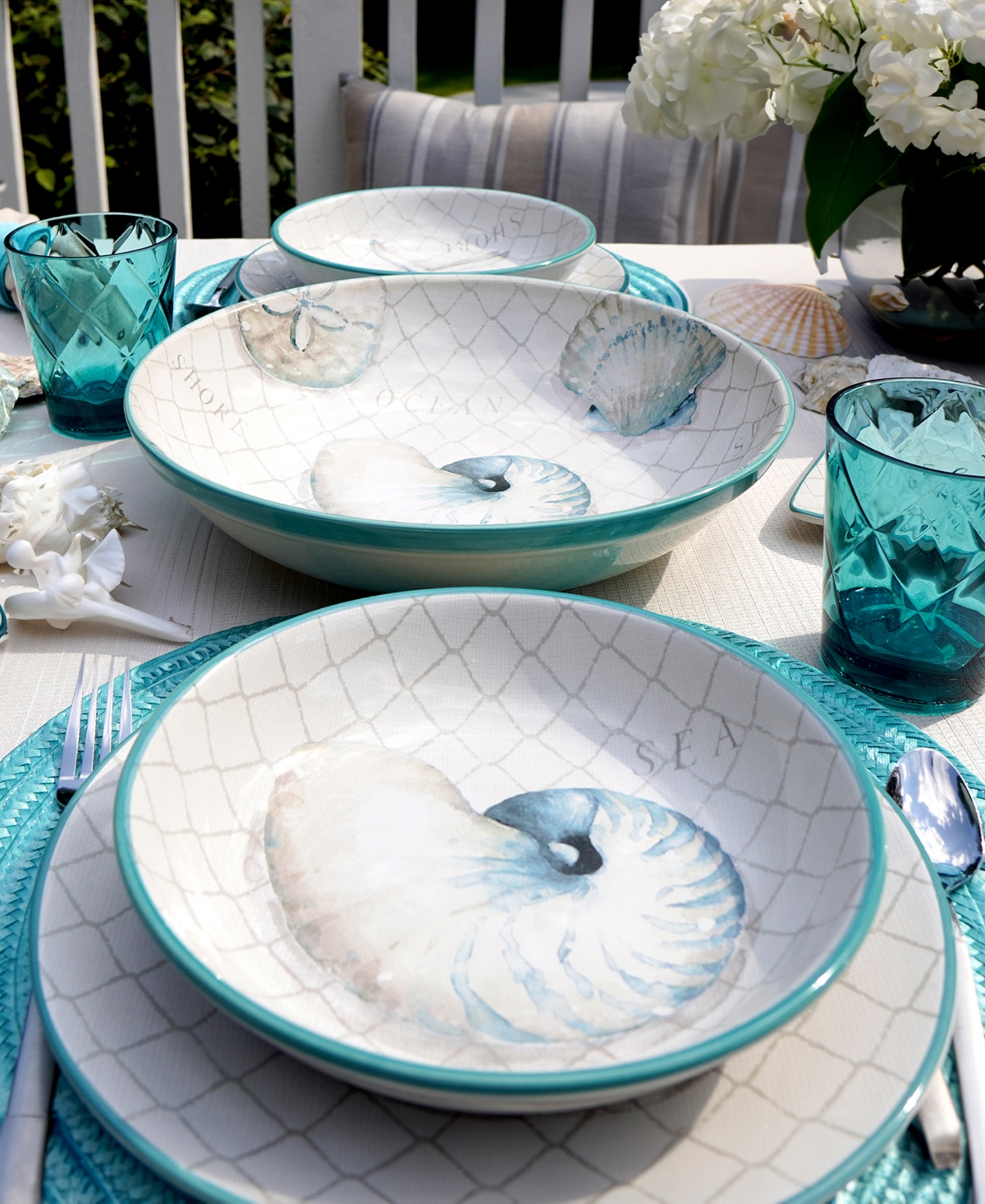 Certified International Ocean View Set Of 4 Soup Bowls In Miscellaneous