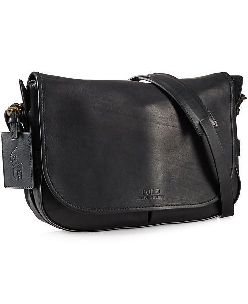 Polo Ralph Lauren Leather Messenger Bag All Accessories Men Macy's