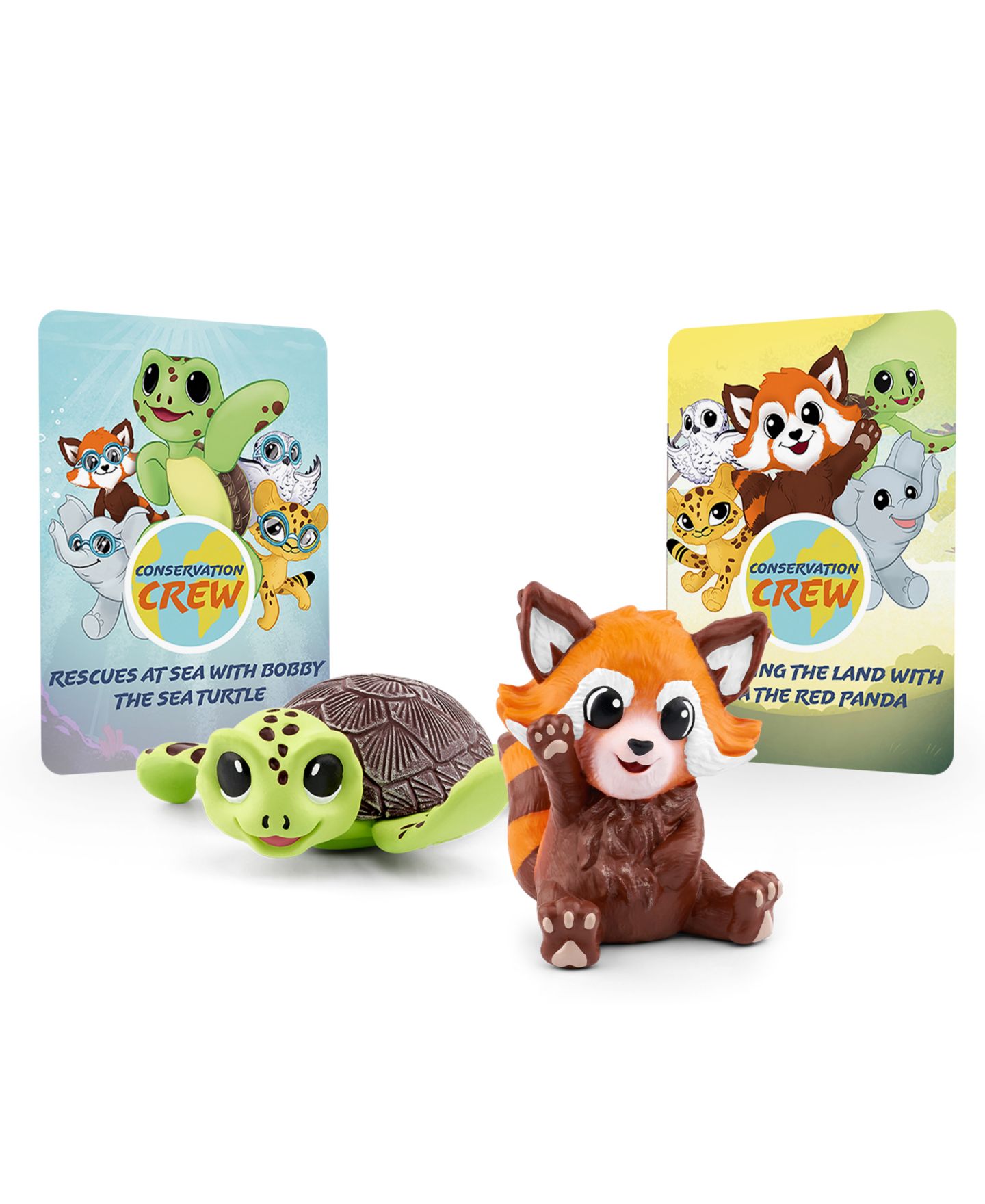 Детские фигурки Tonies Conservation Crew Bobby the Sea Turtle and Nina the Red Panda Figurine, 2 Pack — фото 6