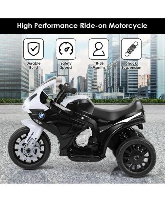 Kids Ride On Motorcycle BMW Licensed 6V Electric 3 Wheels Bicycle w/ Music&Light Red