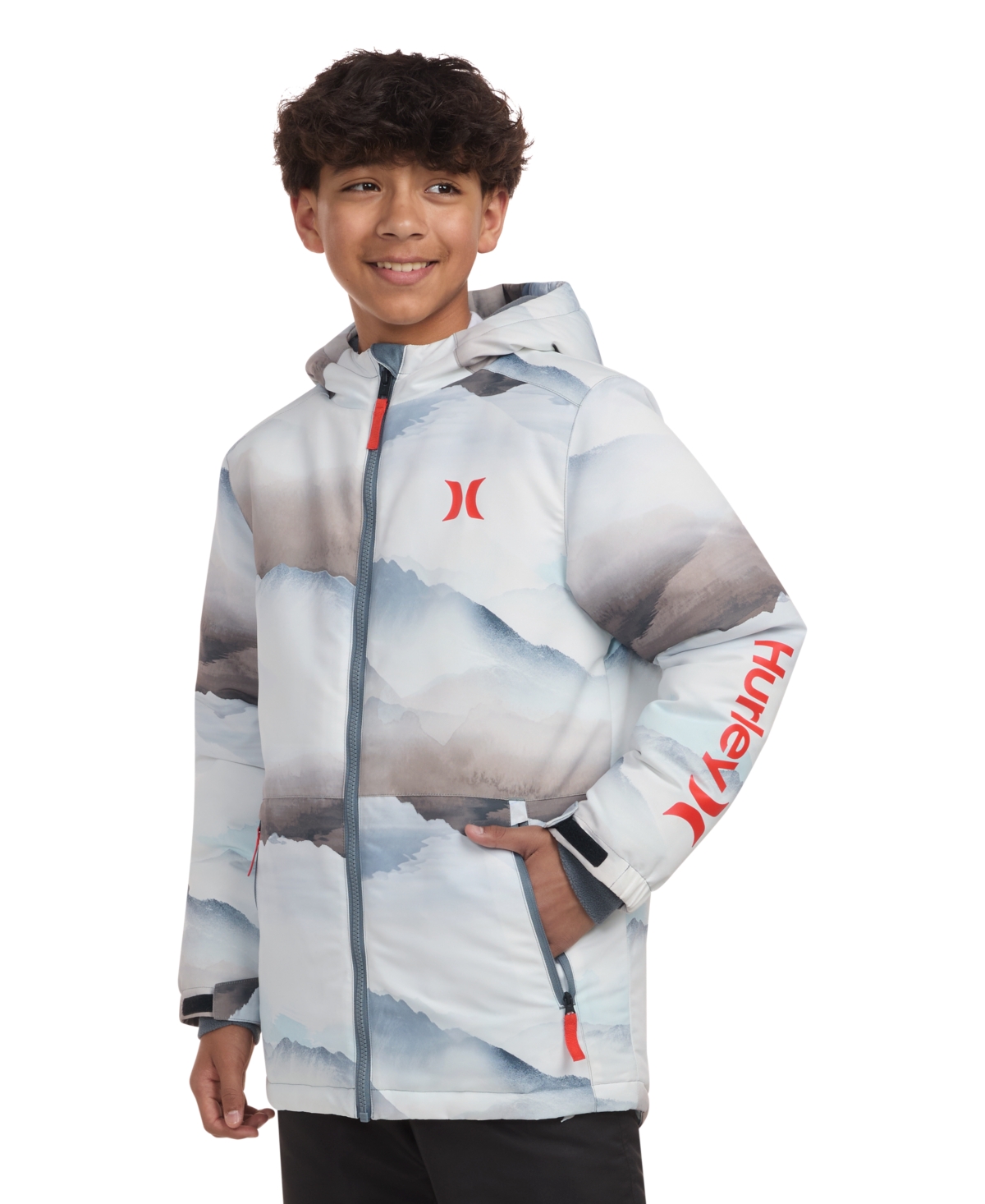 Hurley Big Boys Printed Snow Jacket