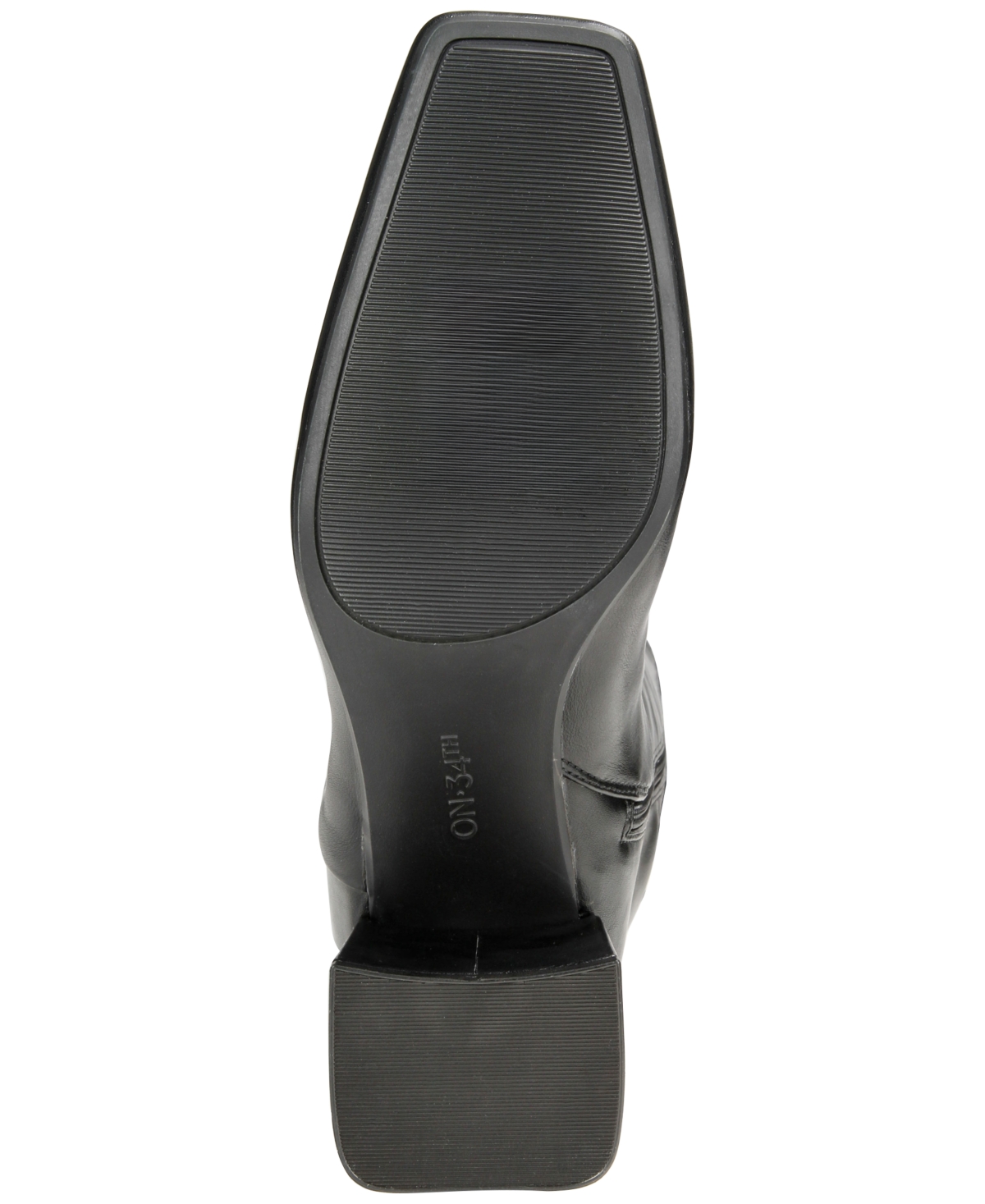 On 34th Women's Millerr Square-toe Knee High Boots, Created For Macy's In Black Smooth