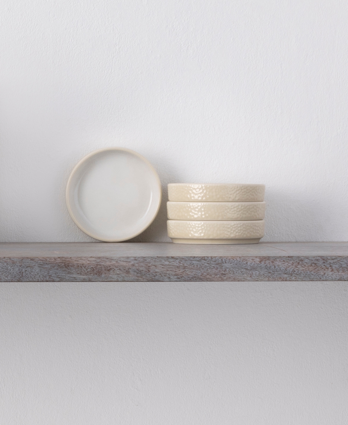 Noritake Colortex Stone Stax Ivory Mini Plates, Set Of 4 In Ivory