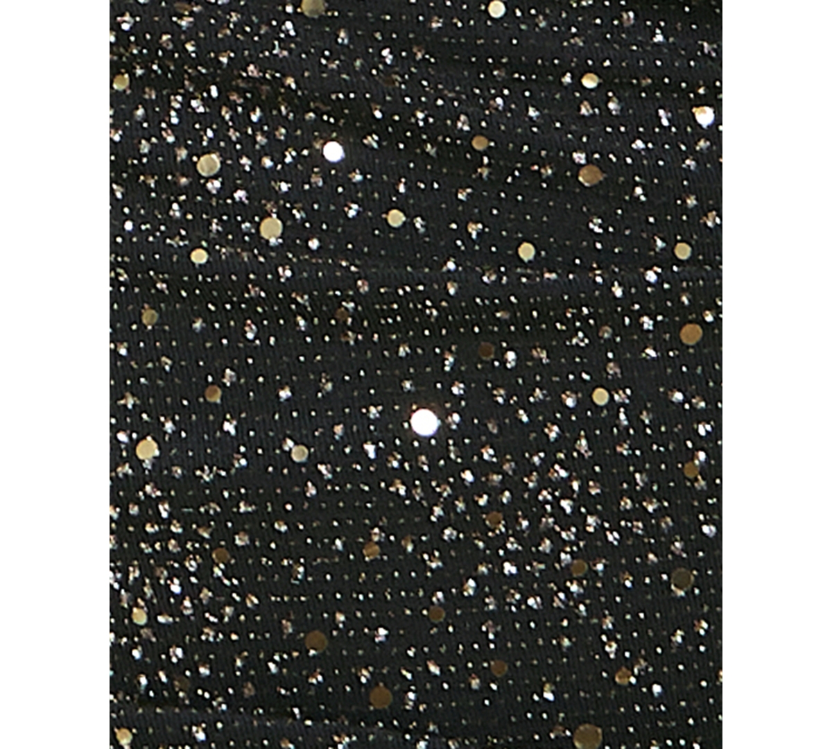 Alex & Sophia Glitter Side-Shirred V-Neck Top -gold