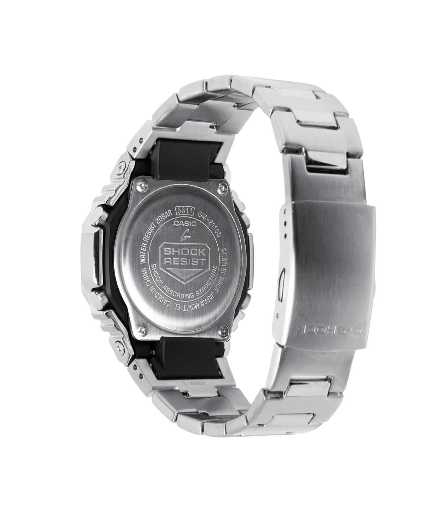 Мужские часы G-Shock Japanese Quartz Silver Tone Stainless Steel Watch, 49.3mm, GMS2110D-2A — фото 2
