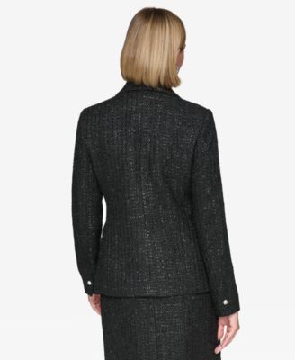 Women's Double-Breasted Tweed Blazer