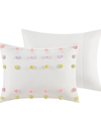 Cora Pompom Clip Jacquard 3-Pc. Comforter Set, Full/Queen