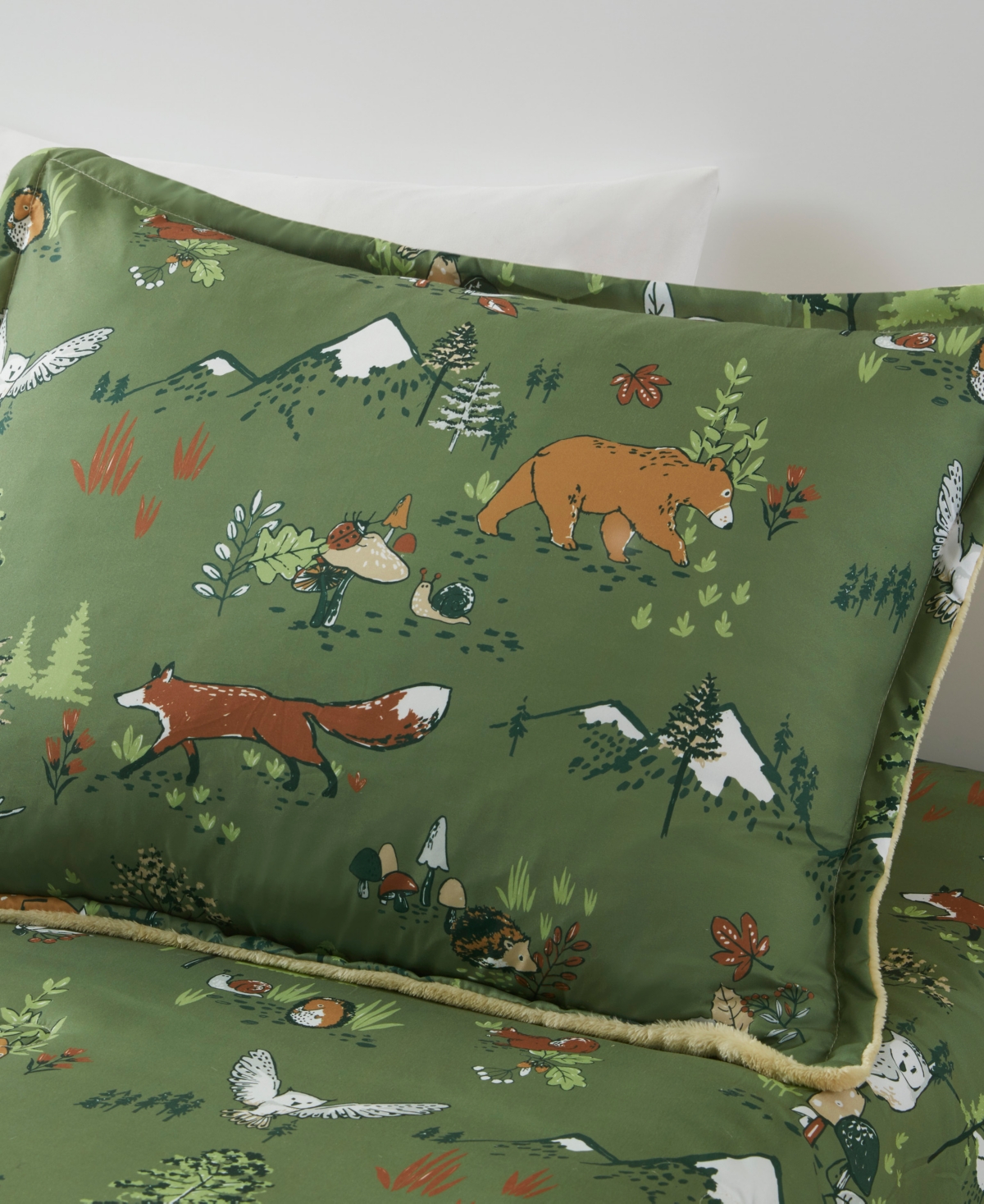 Mi Zone Kids Heath Forest Animals Plush Reversible 3-Pc. Comforter Set,