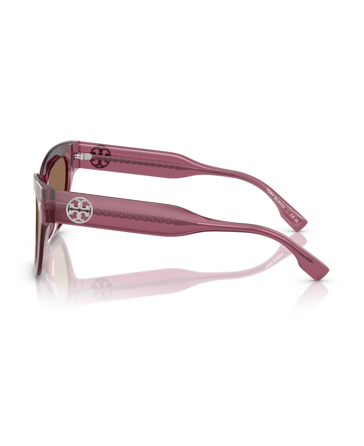 Shop Tory Burch Women's Sunglasses Ty7208u In Berry Transparent