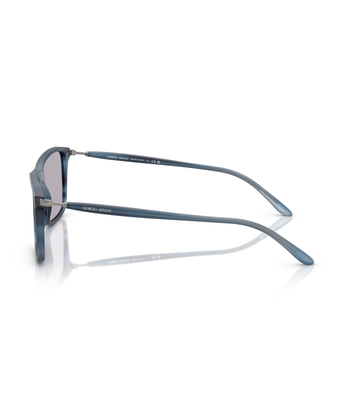 Giorgio Armani Rectangle Frame Sunglasses In Matte Striped Blue