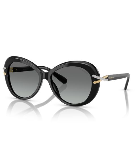 Женские солнцезащитные очки Swarovski Sunglasses, SK6026, цвет: Чёрный