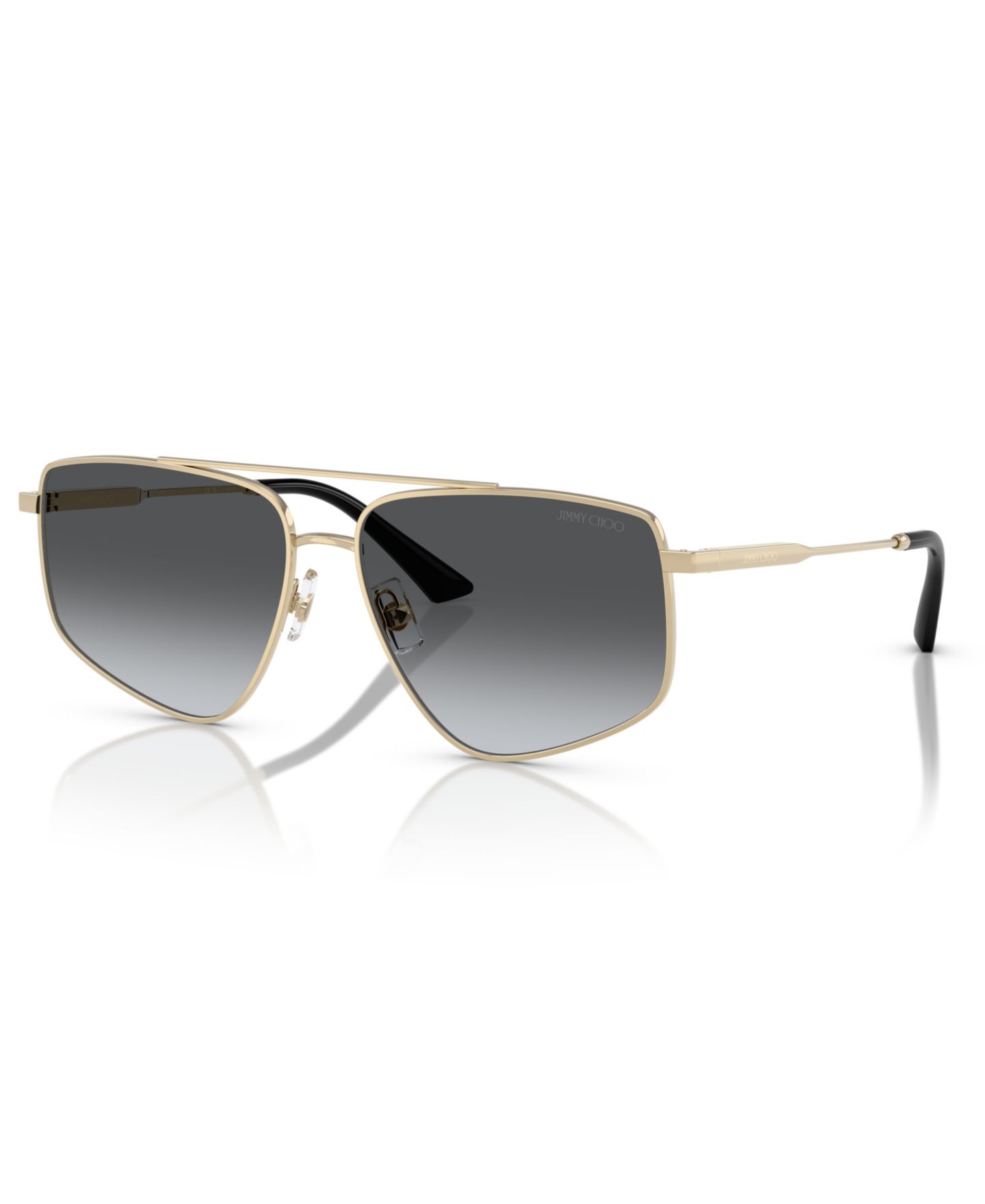 Женские солнцезащитные очки Jimmy Choo Polarized Sunglasses, JC4011, цвет: Бледный золотой — фото 1