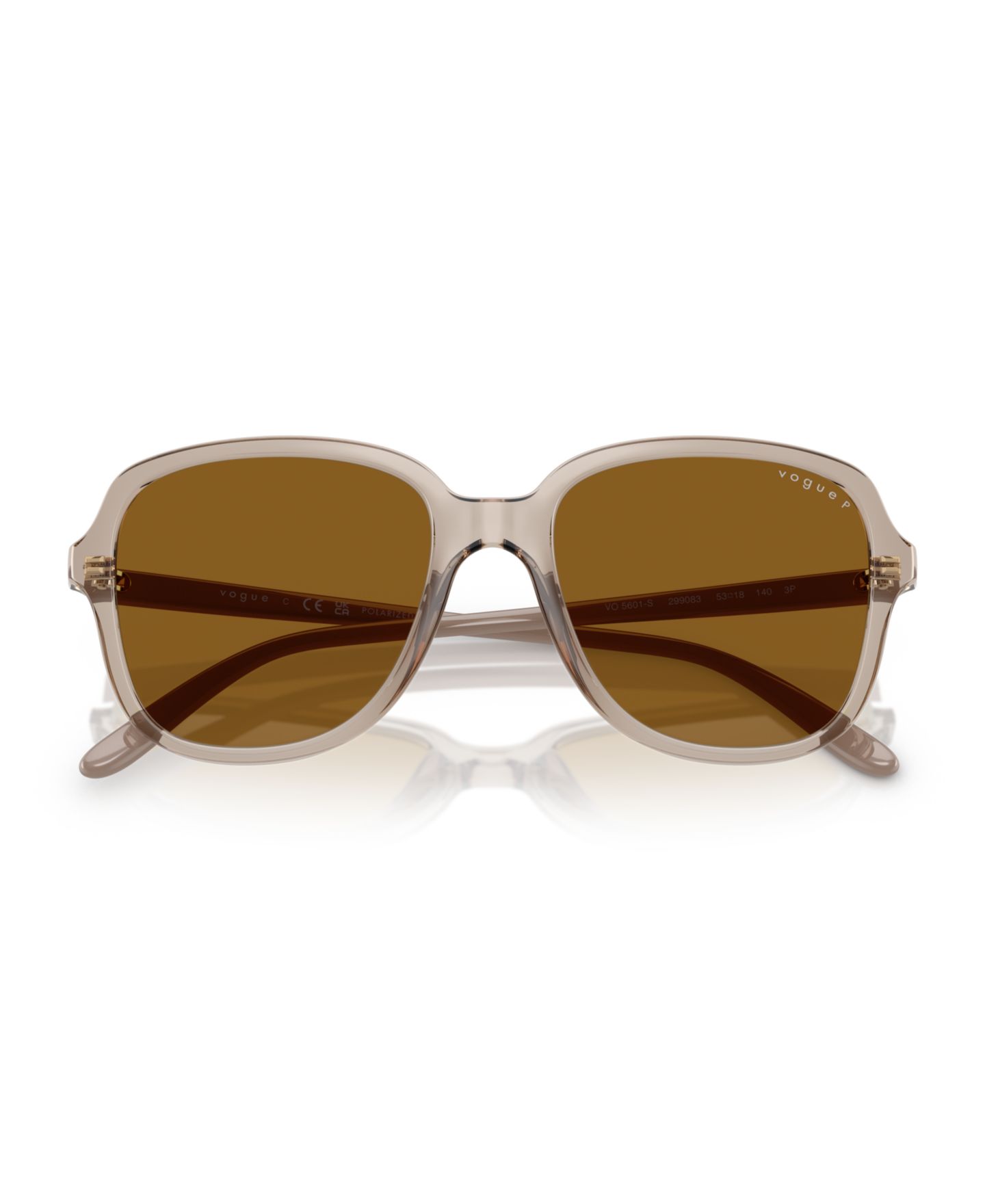 Женские солнцезащитные очки Vogue Eyewear Polarized Sunglasses VO5601S, цвет: Прозрачный карамельный — фото 5