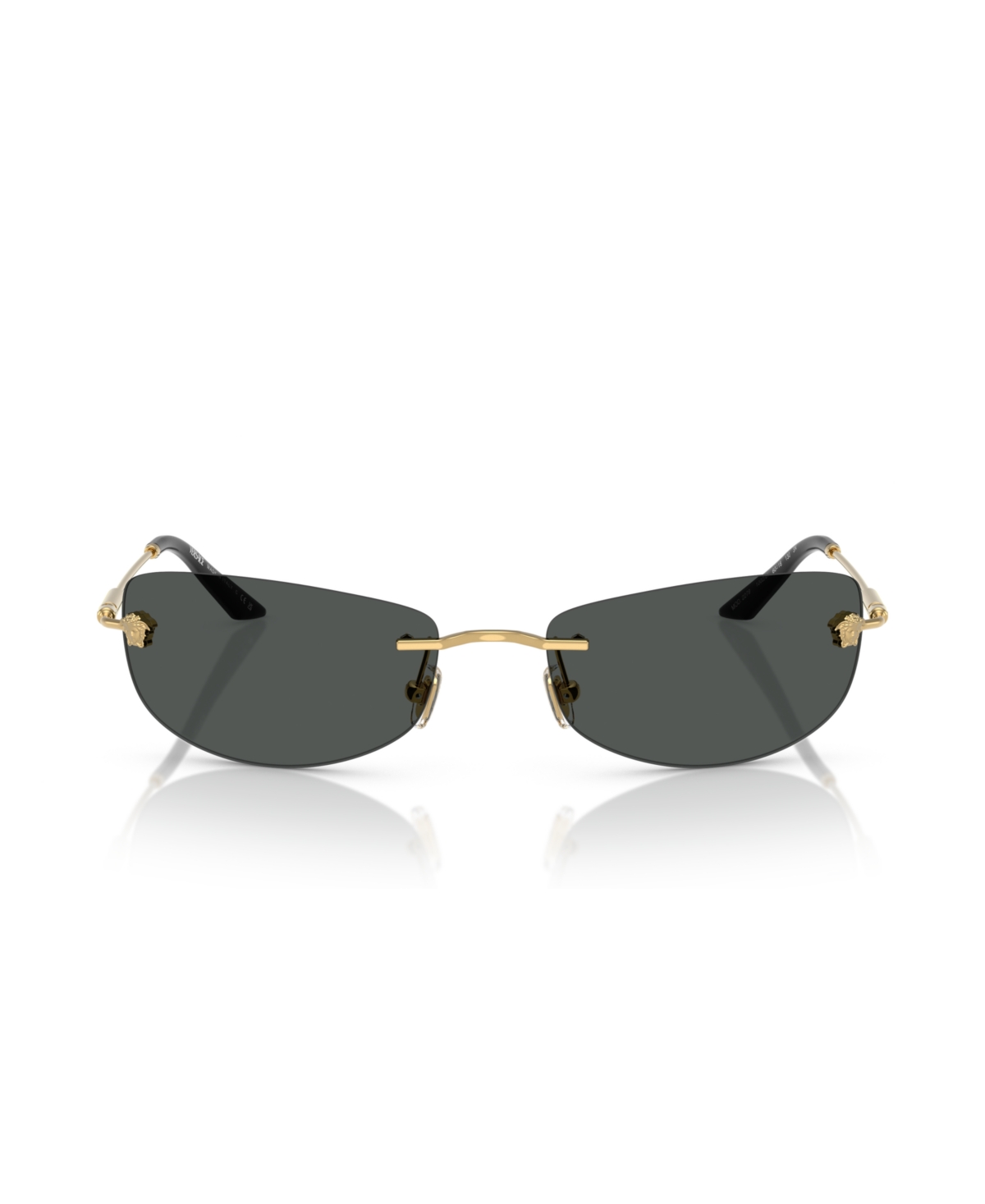 Versace Rectangle-frame Sunglasses In Gold