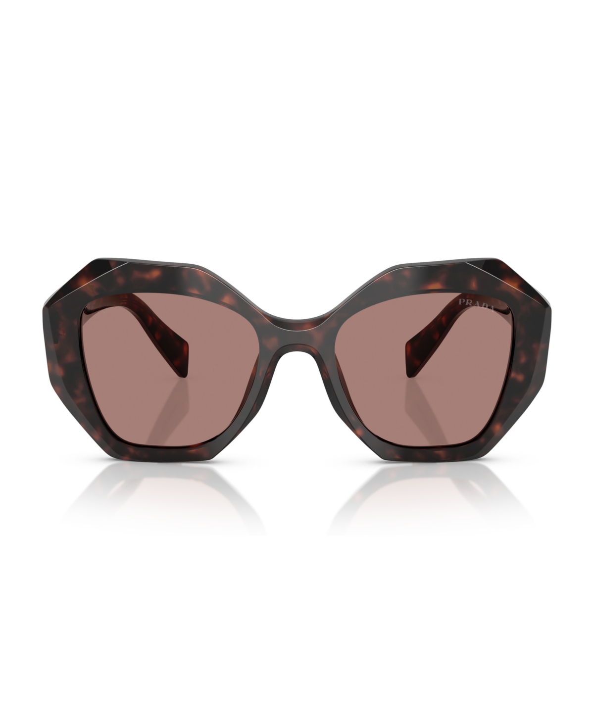 Prada 53mm Gradient Irregular Sunglasses In Root Tortoise