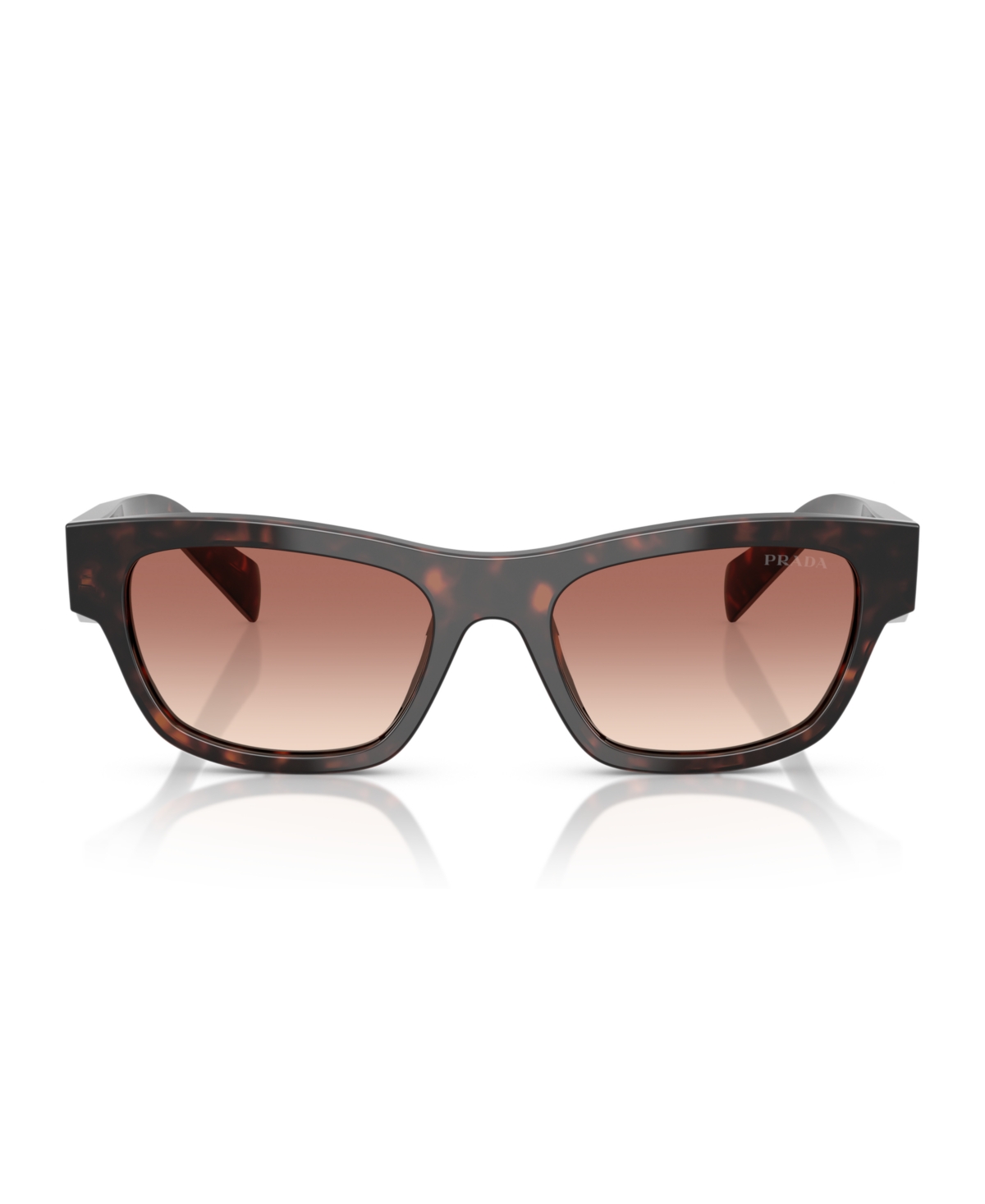 Prada Womens Brown Pr B09s Butterfly-frame Acetate Sunglasses In Root Tortoise