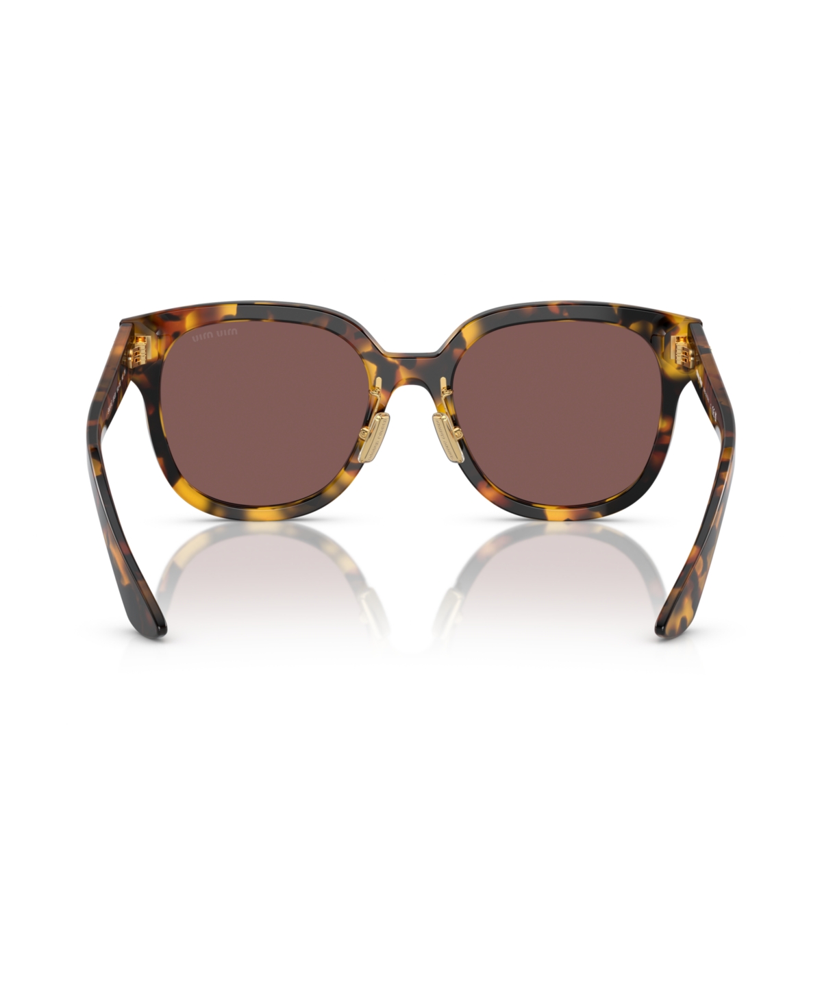 Miu Miu Womens Brown Mu 01zs Square-frame Acetate Sunglasses In Honey Havana