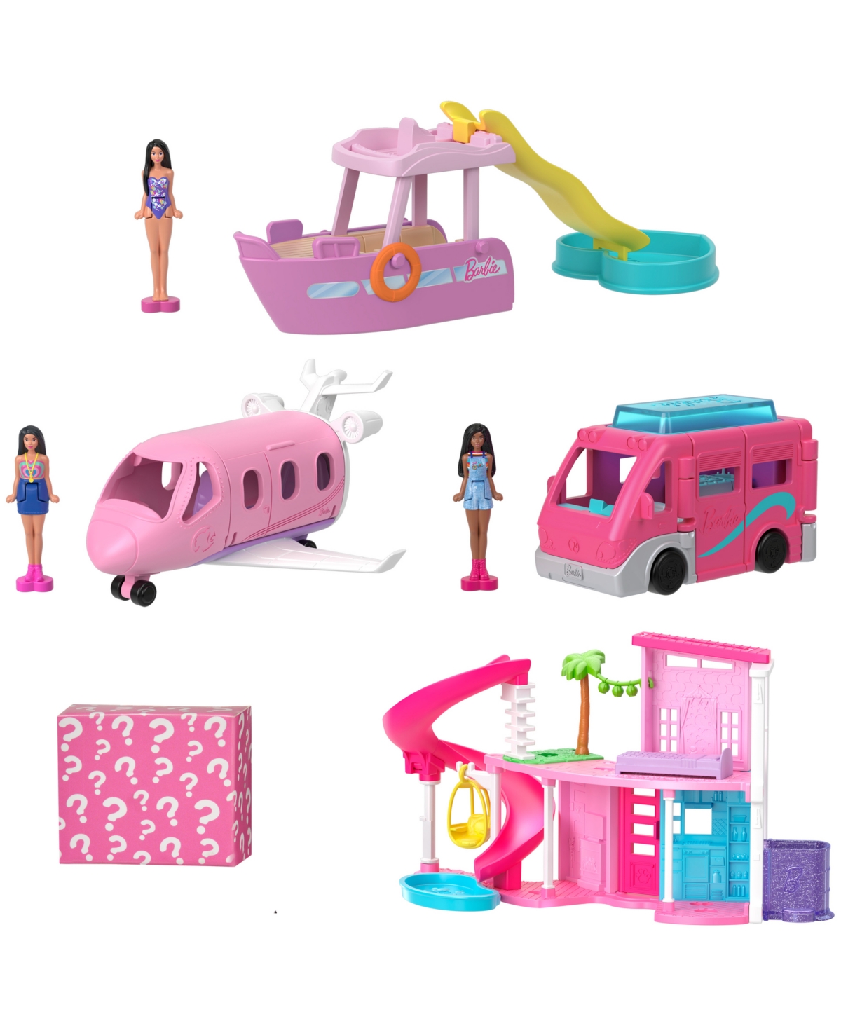 Barbie Mini Land Dreamhouse 3-vehicle Playset In Multi-color