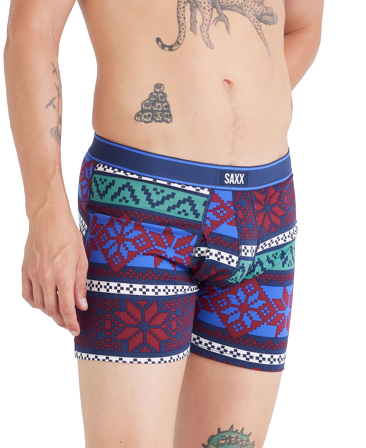 Saxx Daytripper Boxer Briefs In Techno Snow-multi