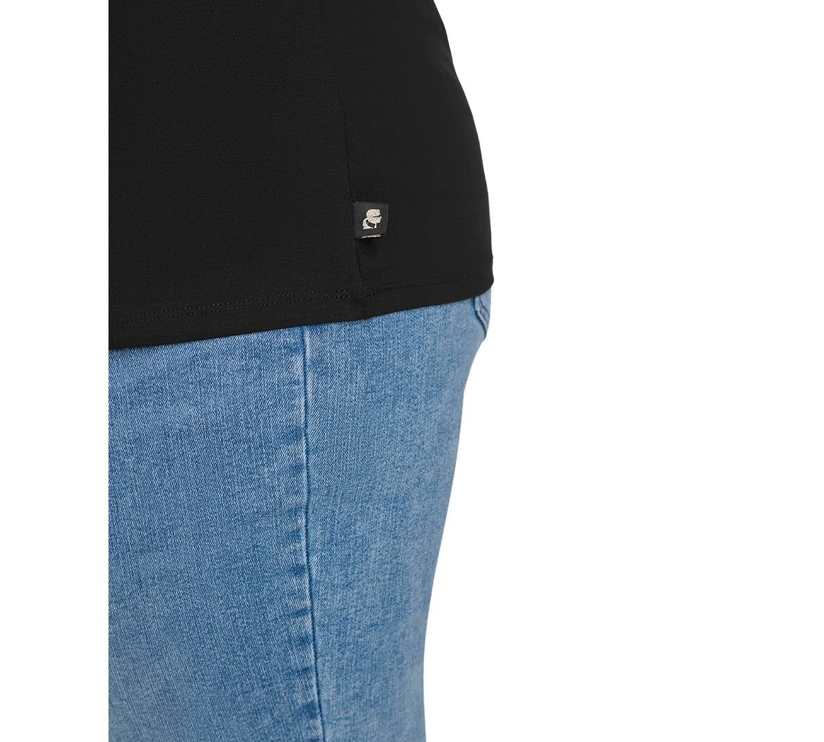 Karl Lagerfeld Paris Plus Size C'est La Vie Embellished T-Shirt, Created for Macy's