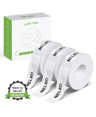 Nelko Genuine P21 Label Maker Tape, Adapted Label Print Paper, 14x40mm (0.55"x1.57"), Standard Laminated Office Labeling Tape Replacement, Multipurpose of P21, 180 Tapes/Roll, 3-Roll, Transparent