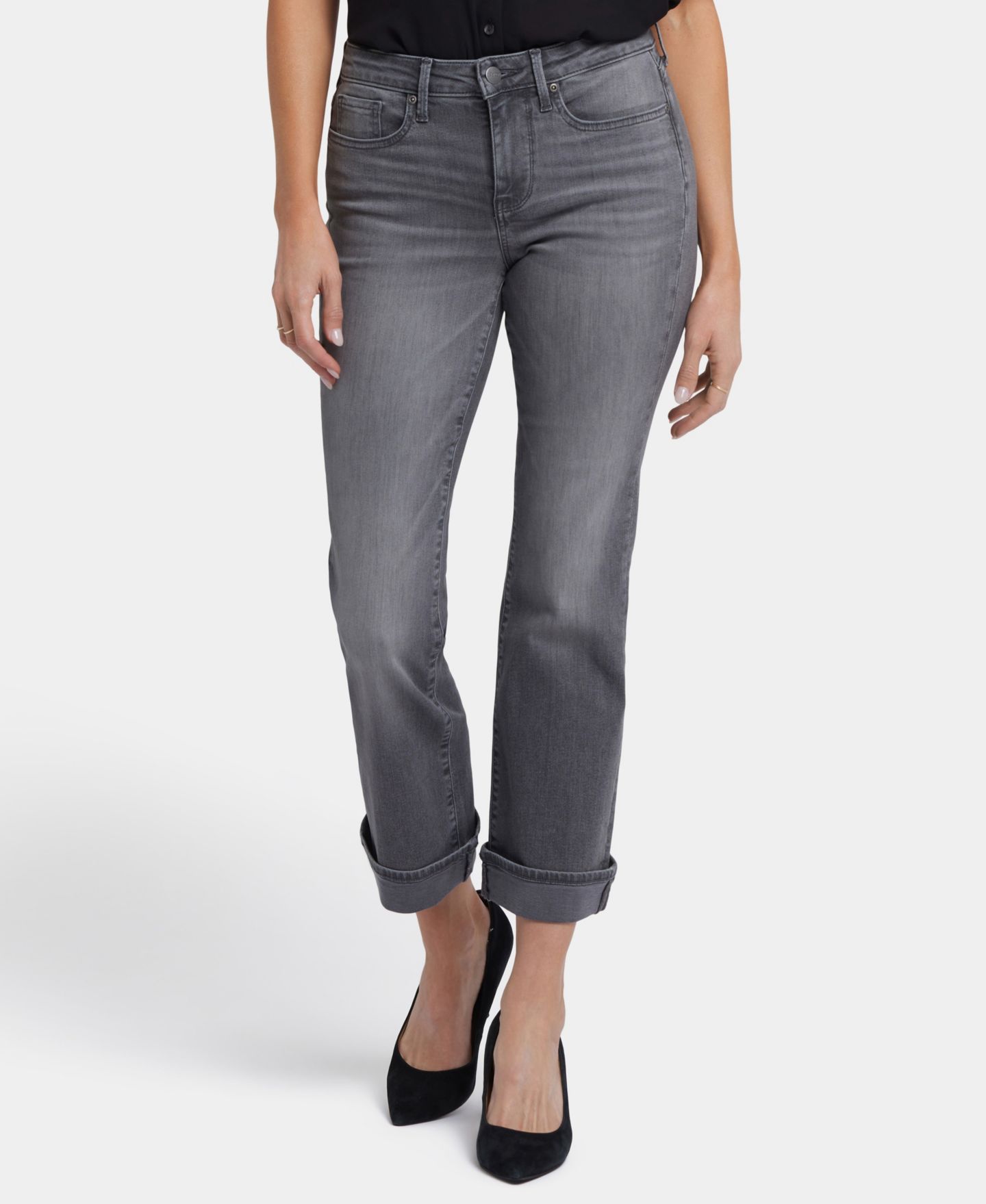 Женские джинсы NYDJ Barbara Bootcut Ankle, цвет: Серый — фото 1